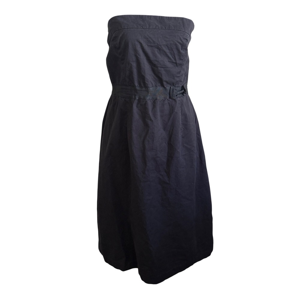 Bitten Sarah Jessica Parker Black Strapless Midi Dress Size 16 Preppy Classic